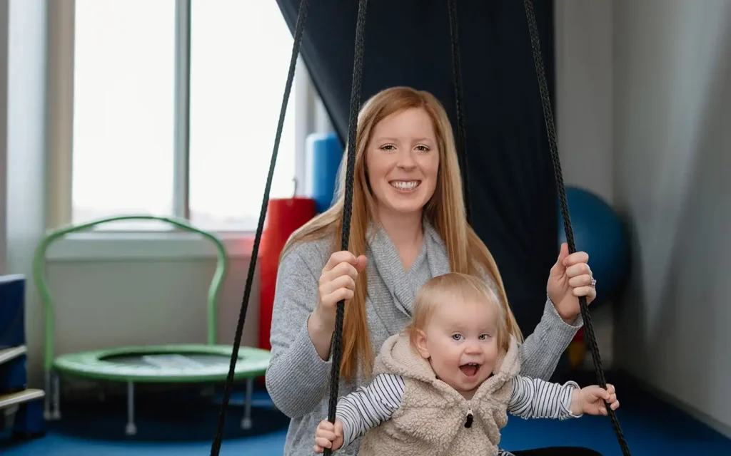 stephanie vogler at clinic therapy swing