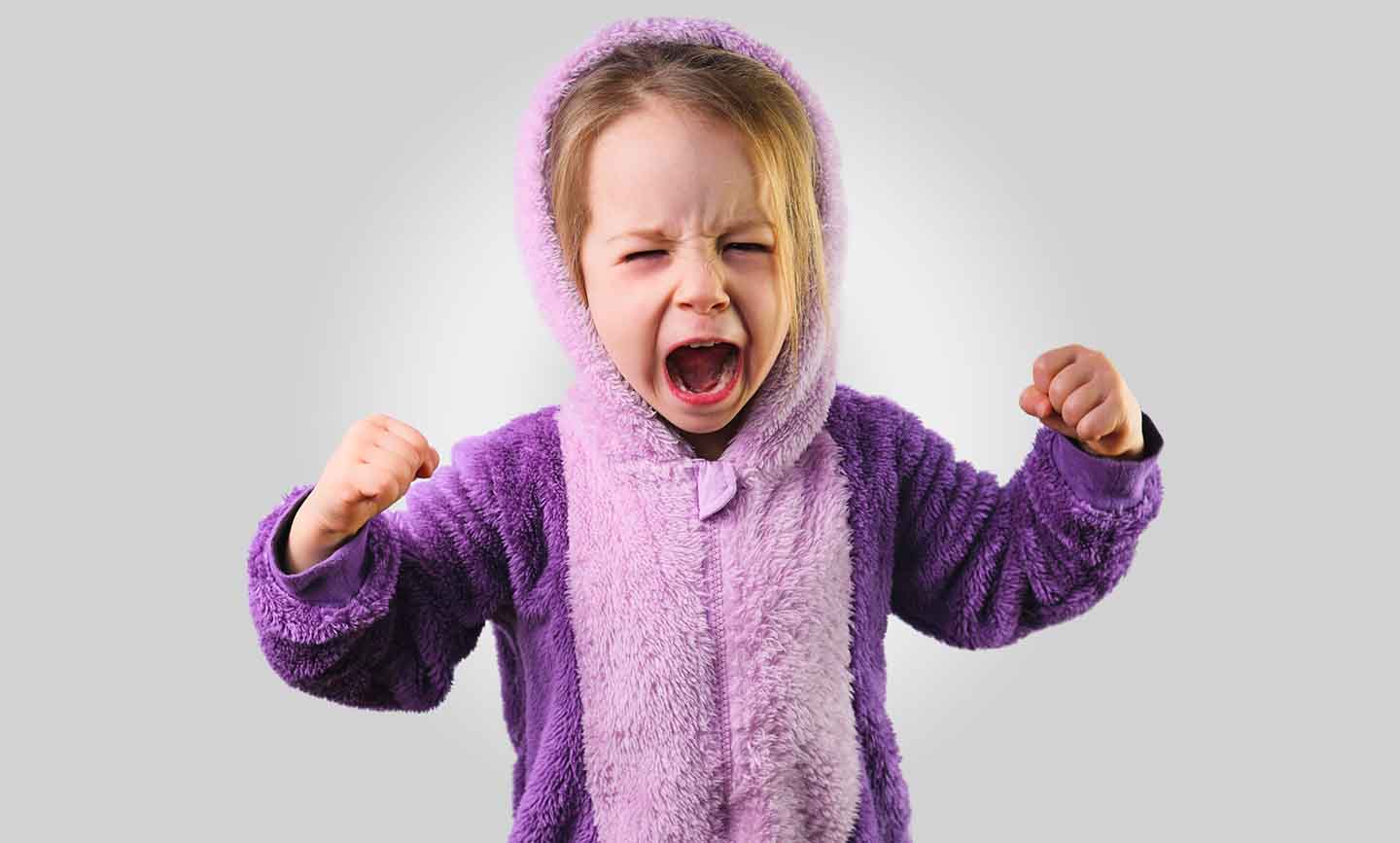 preschool child throwing tantrum screaming